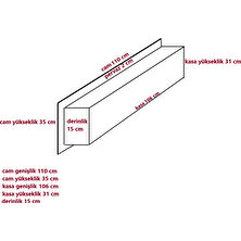 Dekor66 Elektrikli Dekoratif Yapay Şömine 110X35X15 cm