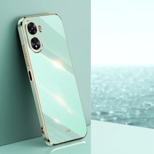 Case 4U Huawei Nova 10 SE Kılıf Kamera Korumalı Parlak Gold Kenarlı Yumuşak Silikon Kapak Bark Açık Yeşil