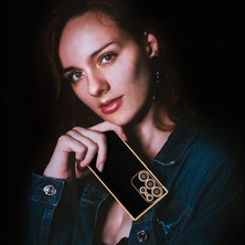 Case 4U Samsung Galaxy S23 Ultra Uyumlu Kılıf Kamera Korumalı Parlak Gold Kenarlı Yumuşak Silikon Kapak Bark Rose Gold