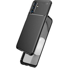 Case 4U Samsung Galaxy A13 5G Uyumlu Kılıf Rugged Armor Karbon Desenli Yüksek Kalite Silikon Negro Lacivert