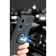 Case 4U Xiaomi Redmi Note 11E Kılıf Kamera Korumalı Autofocus Shockprof Ravel Yüzüklü Standlı Slikon Kapak Lacivert