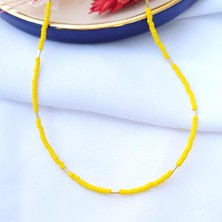 Pier Gümüş Sarı Elişi Gümüş Kolye