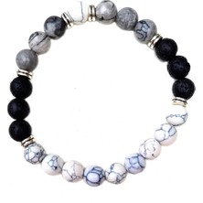 Pier Gümüş Havlit Doğal Taş Bileklik