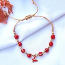 Pier Gümüş Kelebek Figürlü Gümüş Mercan Bileklik