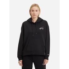 Tommy Jeans Kapüşon Yaka Siyah Kadın Sveatshirt DW0DW14853BDS