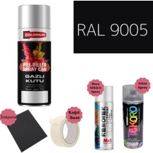 Nalburun 400 ml Doldurulmuş Selülozik Parlak Sprey Boya + Astar + Boya Sökücü Set Ral