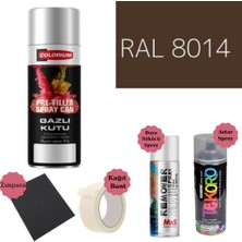 Nalburun 400 ml Doldurulmuş Selülozik Parlak Sprey Boya + Astar + Boya Sökücü Set Ral