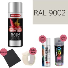 Nalburun 400 ml Doldurulmuş Selülozik Parlak Sprey Boya + Astar + Boya Sökücü Set Ral