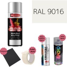 Nalburun 400 ml Doldurulmuş Selülozik Mat Sprey Boya + Astar + Boya Sökücü Set Ral