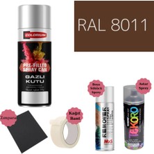 Nalburun 400 ml Doldurulmuş Selülozik Mat Sprey Boya + Astar + Boya Sökücü Set Ral