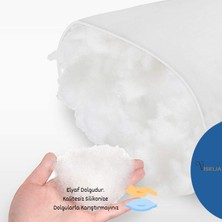 Viselia Yastık Silikon Elyaf Antibakteriyel Dolgu Uyku Yastığı Pamuklu Dikişli Kılıf 900 gr.