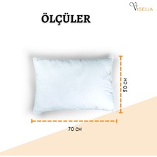 Uyku Yastığı Silikon Uyku Yastık Pamuklu Destek Yatış Minder 800 gr 50  x  70 Beyaz