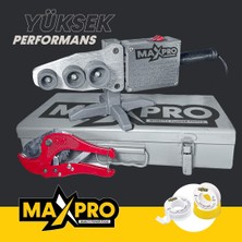 Max Pro Çift Residanslı 1800 W Makaslı Pprc Plastik Boru Kaynak Makinesi Çantalı Teflon