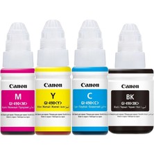 Canon 490 0665C G3411 Renkli Şişe Mürekkep Seti