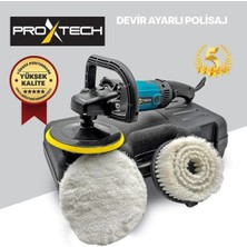 Proxtech Profesyonel Devirli Koltuk Halı Yıkama Pasta Cila Polisaj Makinesi Su Sıçratmaz Fırça