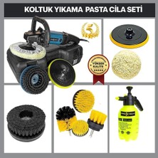 Proxtech Profesyonel 6 Kademeli Devirli Koltuk Halı Yıkama Pasta Cila Polisaj Makinesi Ful Set