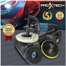 Proxtech Profesyonel 6 Kademeli Devirli Koltuk Halı Yıkama Pasta Cila Polisaj Makinesi Ful Set