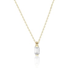 Lilarote Altın Baget Tektaş Kolye