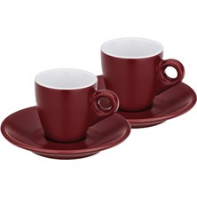 Kela 12752 Mattıa Espresso Fincan Seti 2li Kırmızı 50ML