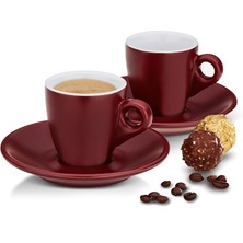 Kela 12752 Mattıa Espresso Fincan Seti 2li Kırmızı 50ML