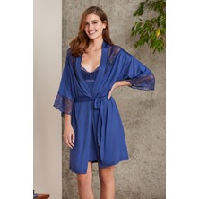 Pierre Cardin Saten Dantelli Gecelik & Sabahlık Takım  - 4010