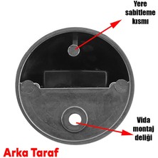 Nzb Kapı Stoperi Tamponu Vidalı Metal Kapı Stopu Çarpma Önleyici Mat Siyah