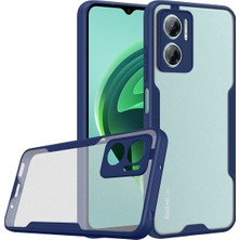 Case 4U Xiaomi Redmi Note 11E Kılıf Kamera Korumalı Ultra Ince Buzlu Mat Renkli Parfe Silikon Kapak Lacivert