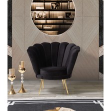 Mobilya Bazarı Inci Siyah 2+1+1 Çay Seti, Koltuk Takımı (Salon, Balkon, Cafe Ofis)