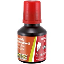Brons Fosforlu Kalem Mürekkebi Kırmızı 30 ml 1 Adet Brons Işaret Kalemi Mürekkebi 1 Adet