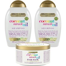 Ogx Yıpranma Karşıtı Coconut Miracle Oil Sülfatsız Şampuan X2 + Sülfatsız Saç Maskesi