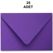 İstisna 25 Adet Mor Renkli Küçük Zarf 7x9