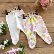 Renkli Puset 2'li Penye Bebek Pijama Takım Cupcake