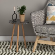 Monte Sehpa Roma Komodin Yan Sehpa Bendir Mermer