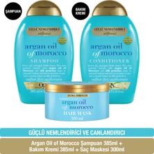 Ogx Nemlendirici Argan Oil Of Morocco Sülfatsız Şampuan + Sülfatsız Saç Kremi + Saç Maskesi