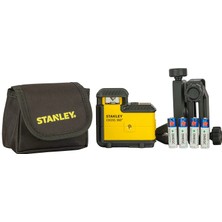 Stanley STHT77504-1 Çapraz Çizgi Lazeri SLL360° (Kırmızı Diyot Ile, 360° Yatay Dikey Çizgi, Kendiliğinden Hizalanır, Lazer Sınıfı 2, Duvar Tutucu, 2 x Pil ve Taşıma Çantası Dahil, 1,5 V)