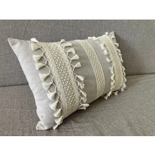 NDC Home Özel Tasarım Tekli Bej Kırlent Kılıfı 35 x 55 cm
