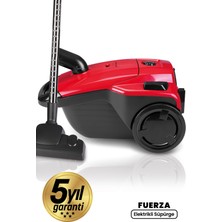 Goldmaster Fuerza Kırmızı 4 Litre Geniş Kapasiteli Hız Ayarlı Toz Torbalı 5 Yıl Garantili Elektrikli Süpürge