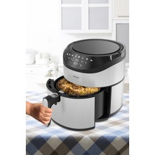 Goldmaster Foodfry 2000 Watt Yüksek Güç Inox Dokunmatik Airfryer Yağsız Sıcak Hava Fritözü