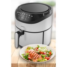 Goldmaster Foodfry 2000 Watt Yüksek Güç Inox Dokunmatik Airfryer Yağsız Sıcak Hava Fritözü