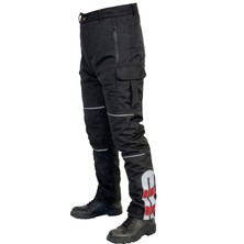 Drc Outdoor Kışlık Siyah / Kırmızı Motorcu Pantolonu ( Yeni Yasaya Uygun )