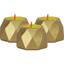 Evene Mumluk Şamdan 3 Adet Tealight Uyumlu Poly 1 Küçük Model