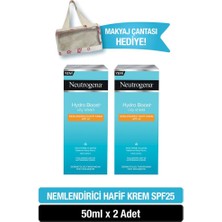 Neutrogena hydro Boost City Shield SPF25 Yüz Güneş Kremi Içeren Nemlendirici 50 ml  X2 + Kırmızı Çanta