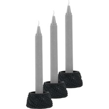 Evene Mumluk Şamdan 3 Adet Tealight ve Ince Mum Uyumlu Ejderha Yumurtası Model