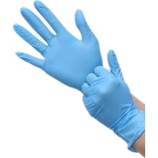 Platin Gloves Large (L) Beden Nitril Pudrasız Mavi Eldiven  100'LÜ Paket