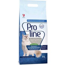 Proline Süper Topaklanan Ince Taneli Parfümsüz Bentonit Kedi Kumu 5lt