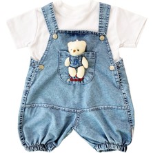 Tuo Bebe  oyuncak Ayıcıklı Unisex Kot Salopet