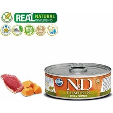 N&D Nd Balkabaklı Tahılsız Ördekli Yetişkin Kedi Konservesi 80 gr