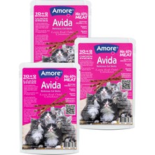 Amore Avida Salmone-12, Chicken-12, Lamb-12 Cat Sticks Balıklı, Tavuklu, Kuzulu Kedi Ödülü