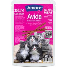 Amore Avida Salmone-12, Chicken-12, Lamb-12 Cat Sticks Balıklı, Tavuklu, Kuzulu Kedi Ödülü