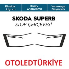 Graficar Skoda Superb Stop Çerçeve Sticker Kaplama 2015-2023